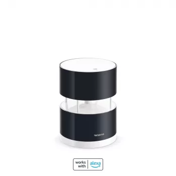 Netatmo Smart Anemometras, vėjo greitis, belaidis, Wi-Fi, 0–45 m/s, 100 m, juoda, permatomas