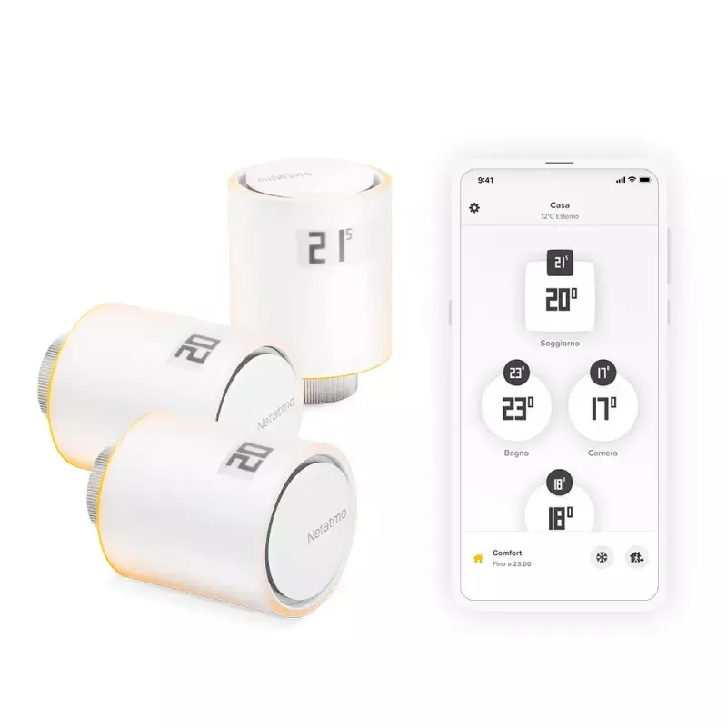 Netatmo papildomi išmanieji radiatorių vožtuvai, 3 vnt. pakuotė