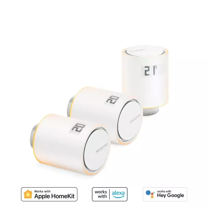 Netatmo papildomi išmanieji radiatorių vožtuvai, 3 vnt. pakuotė