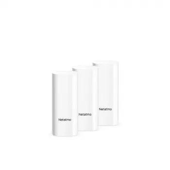 Durų / langų jutiklis Netatmo DTG-EC belaidis atsparus orams 3 V (2×AAA), diapazonas 80 m, baltas, 3 vnt. rinkinys