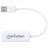 Manhattan USB-A Fast Ethernet Adapter 10/100 Mbps, USB 2.0, RJ45, baltas