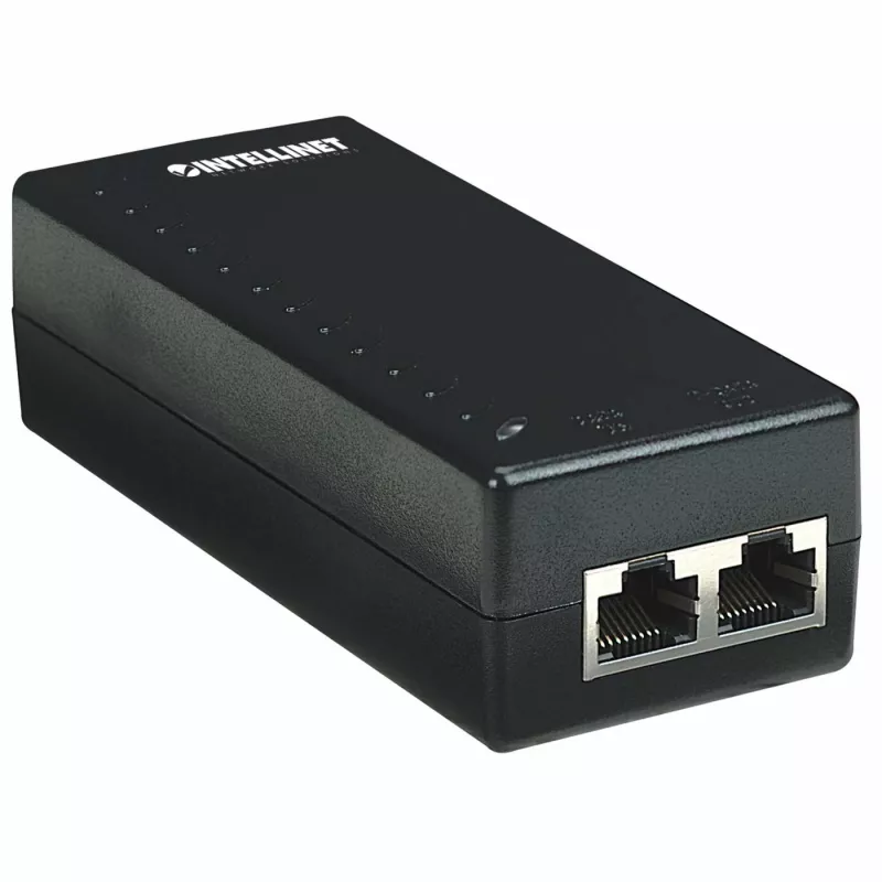 Intellinet Power over Ethernet (PoE) įpurškiklis, 1 prievadas, 48 V nuolatinė srovė, suderinamas su IEEE 802.3af