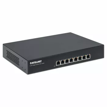 Intellinet 8 prievadų Gigabit Ethernet PoE+ jungiklis, 8 PoE prievadai, IEEE 802.3at/af, Endspan, stalinis, dėžutė