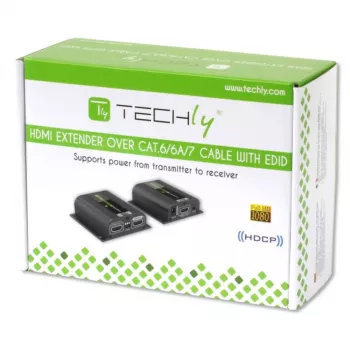 Techly IDATA EXT-E70POED HDMI ilgintuvas AV siųstuvas ir imtuvas juodas