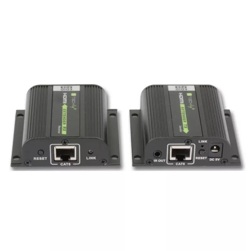 Techly IDATA EXT-E70POED HDMI ilgintuvas AV siųstuvas ir imtuvas juodas