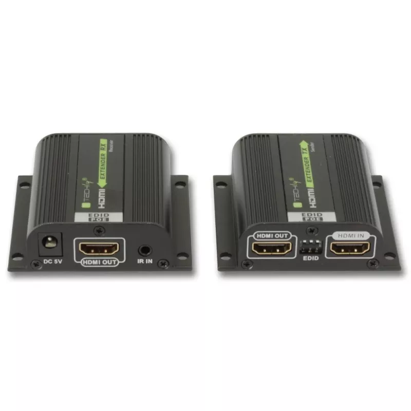 Techly IDATA EXT-E70POED HDMI ilgintuvas AV siųstuvas ir imtuvas juodas