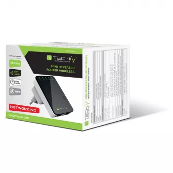 Techly Wall Plug Wireless Router 300N Wi-Fi 4 – belaidis maršrutizatorius kištukiniame korpuse