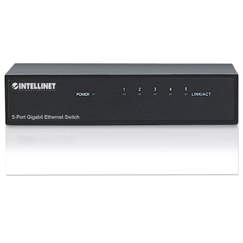 Intellinet 5 prievadų Gigabit Ethernet komutatorius, stalinis, metalinis korpusas, IEEE 802.3az (Energy Efficient Ethernet)