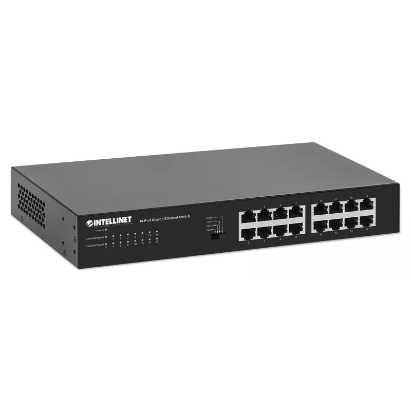 Nevaldomas komutatorius Manhattan 561815 16 prievadų Gigabit Ethernet 10/100/1000