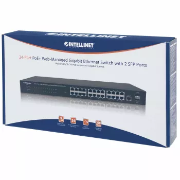 Valdomas jungiklis Intellinet 24 prievadų Gigabit Ethernet PoE+ 560559