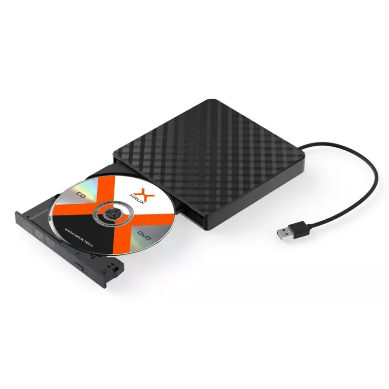 Išorinis DVD optinis diskų įrenginys KRUX KRX0071 USB 3.0 nešiojamas — DVD±RW, maitinamas per USB