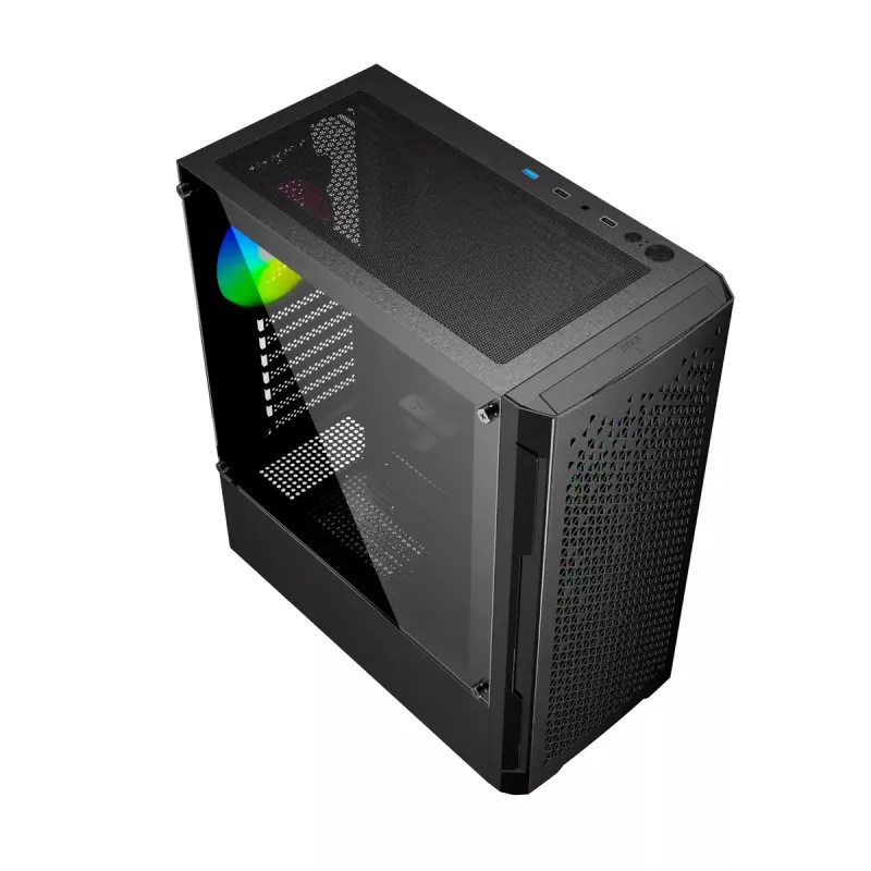Gembird Fornax 400X ARGB kompiuterio korpusas žaidimams, juodas