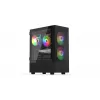 Kompiuterio korpusas KRUX VAKO KRX0132 ATX juodas — grūdintas stiklas, RGB, tinka Mini‑ATX, GPU iki 31 cm, CPU aušintuvas iki 15,9 cm