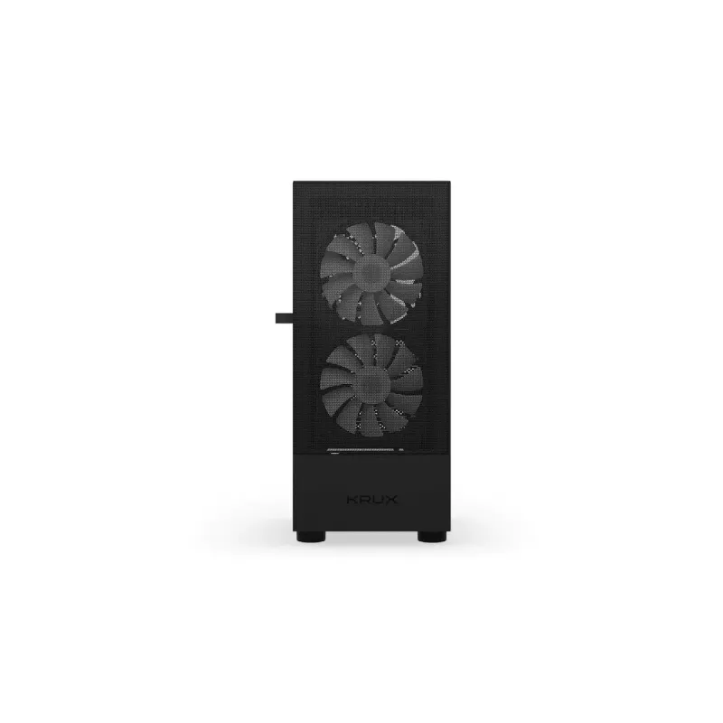 Kompiuterio korpusas KRUX VAKO KRX0132 ATX juodas — grūdintas stiklas, RGB, tinka Mini‑ATX, GPU iki 31 cm, CPU aušintuvas iki 15,9 cm