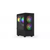 Kompiuterio korpusas KRUX VAKO KRX0132 ATX juodas — grūdintas stiklas, RGB, tinka Mini‑ATX, GPU iki 31 cm, CPU aušintuvas iki 15,9 cm