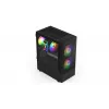 Kompiuterio korpusas KRUX VAKO KRX0132 ATX juodas — grūdintas stiklas, RGB, tinka Mini‑ATX, GPU iki 31 cm, CPU aušintuvas iki 15,9 cm