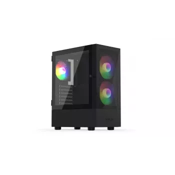 Kompiuterio korpusas KRUX VAKO KRX0132 ATX juodas — grūdintas stiklas, RGB, tinka Mini‑ATX, GPU iki 31 cm, CPU aušintuvas iki 15,9 cm
