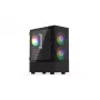 Kompiuterio korpusas KRUX VAKO KRX0132 ATX juodas — grūdintas stiklas, RGB, tinka Mini‑ATX, GPU iki 31 cm, CPU aušintuvas iki 15,9 cm