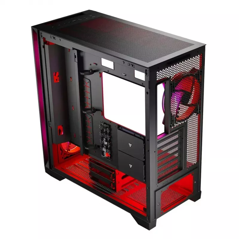 MODECOM VOLCANO EXPANSE S APEX ARGB Midi Tower korpusas, grūdintas stiklas, USB-C, 3x140 mm priekyje, ATX/micro-ATX, GPU iki 430 mm