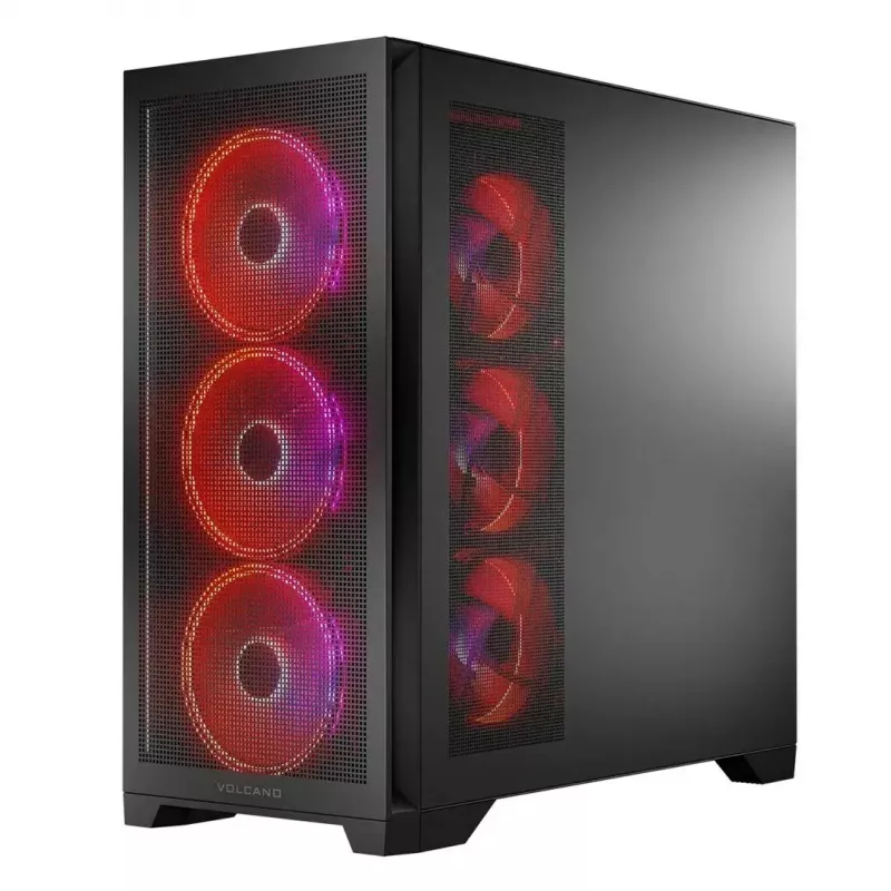 MODECOM VOLCANO EXPANSE S APEX ARGB Midi Tower korpusas, grūdintas stiklas, USB-C, 3x140 mm priekyje, ATX/micro-ATX, GPU iki 430 mm