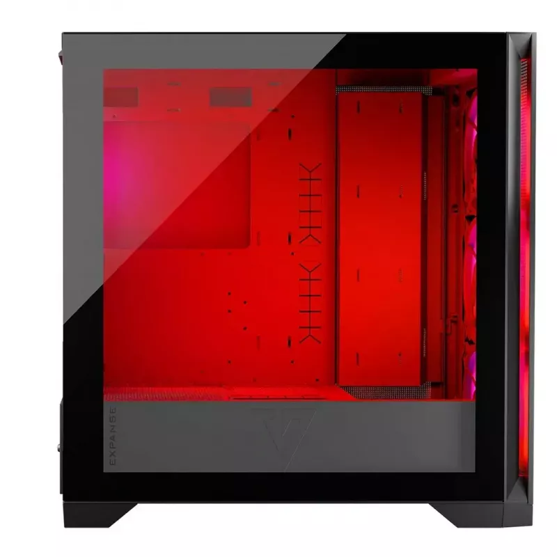 MODECOM VOLCANO EXPANSE S APEX ARGB Midi Tower korpusas, grūdintas stiklas, USB-C, 3x140 mm priekyje, ATX/micro-ATX, GPU iki 430 mm