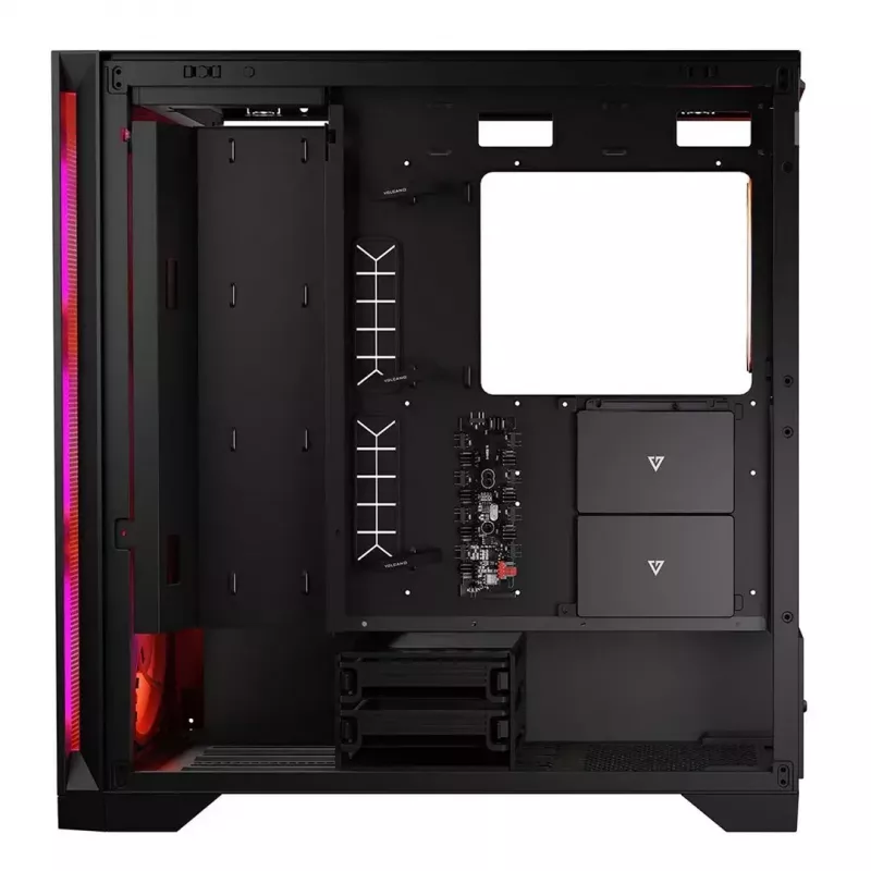 MODECOM VOLCANO EXPANSE S APEX ARGB Midi Tower korpusas, grūdintas stiklas, USB-C, 3x140 mm priekyje, ATX/micro-ATX, GPU iki 430 mm