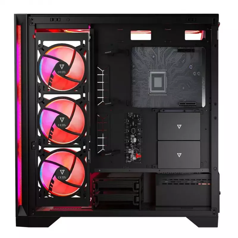 MODECOM VOLCANO EXPANSE S APEX ARGB Midi Tower korpusas, grūdintas stiklas, USB-C, 3x140 mm priekyje, ATX/micro-ATX, GPU iki 430 mm