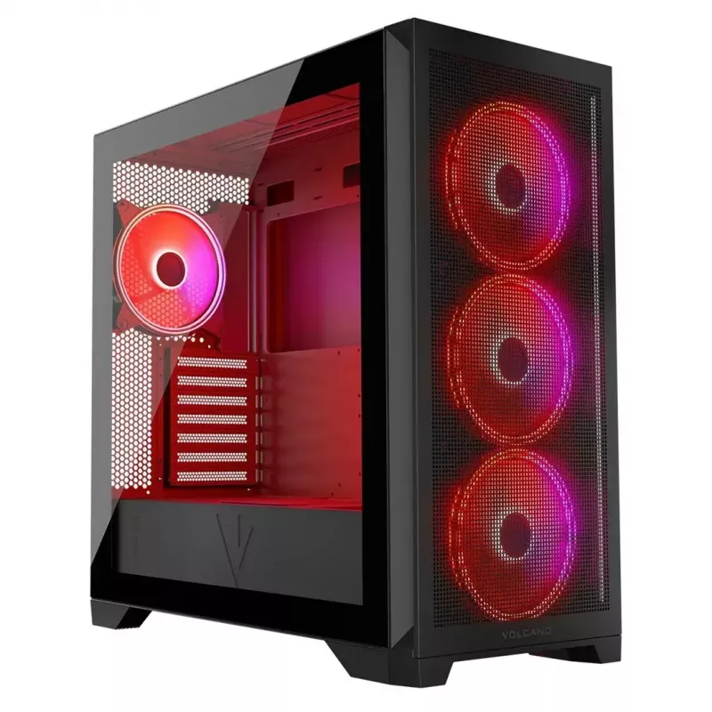 MODECOM VOLCANO EXPANSE S APEX ARGB Midi Tower korpusas, grūdintas stiklas, USB-C, 3x140 mm priekyje, ATX/micro-ATX, GPU iki 430 mm