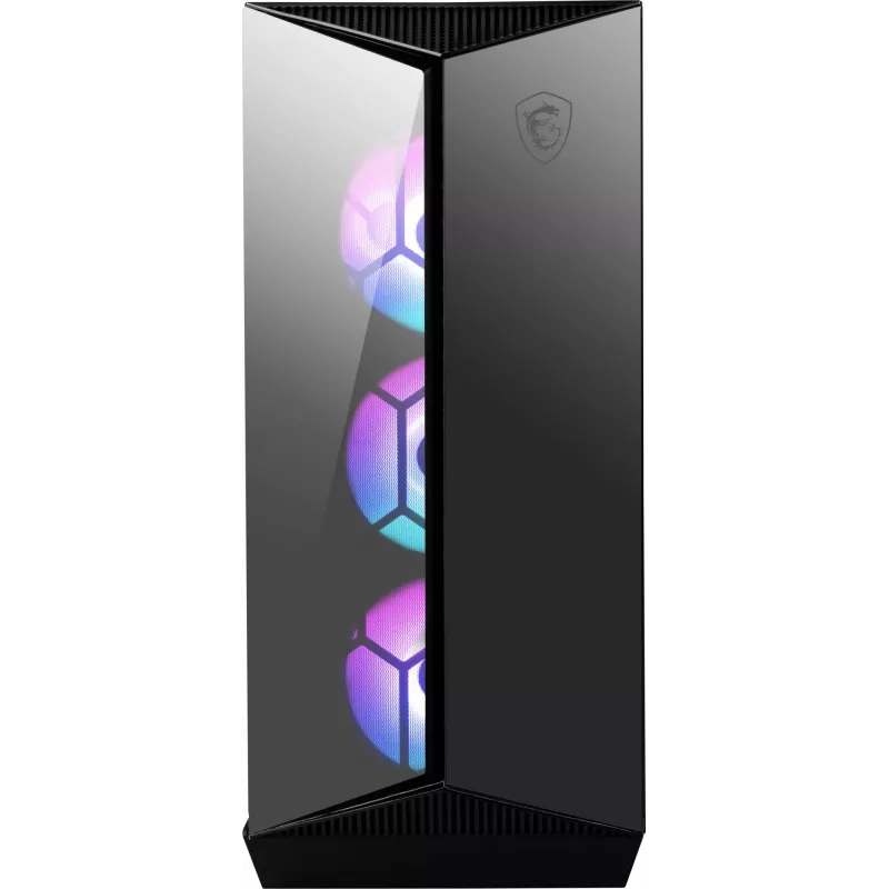 MSI MPG Gungnir 110R Midi Tower kompiuterio dėžė, juoda, grūdinto stiklo šoninis skydas
