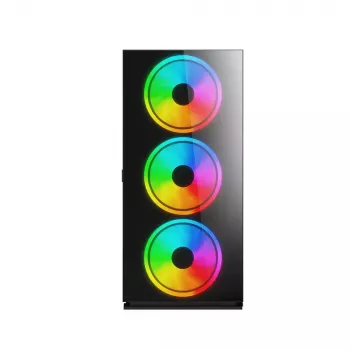 PC korpusas SAVIO Prime X1 ARGB Glass Midi Tower juodas