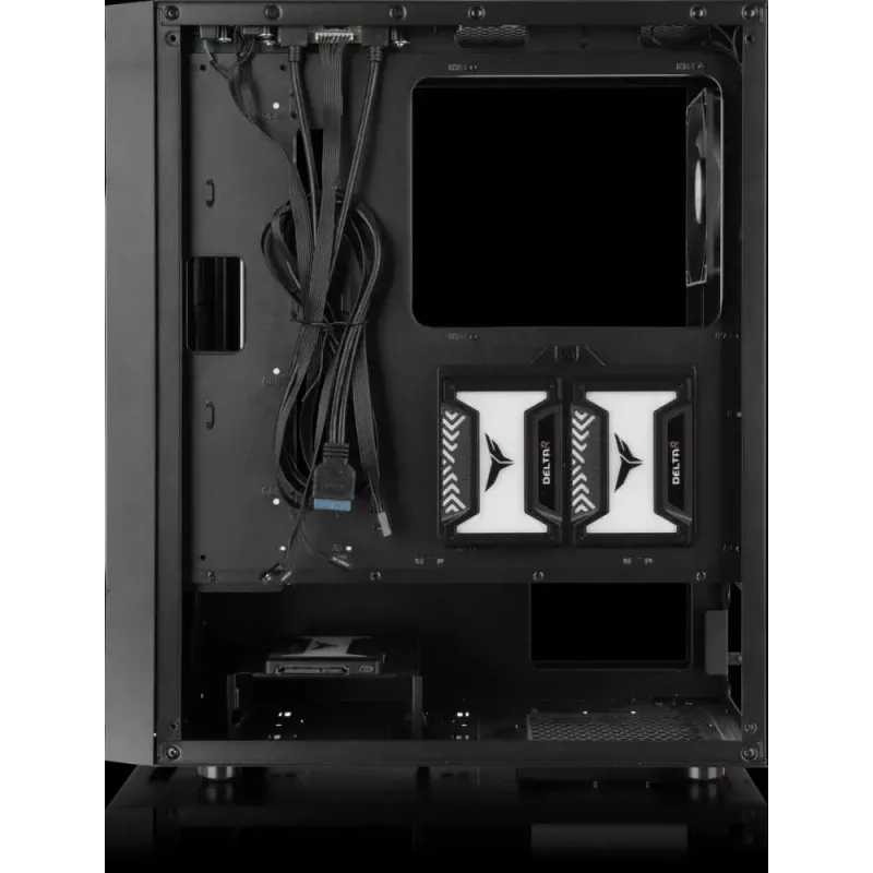 Korpusas Versa XM1 juodas plieninis 120mm ventiliatorius USB3.0