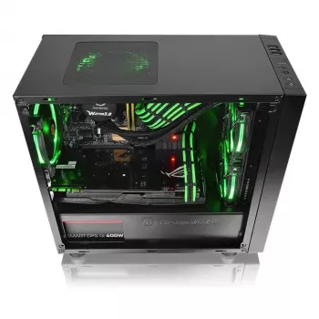 PC korpusas Thermaltake Versa H17 Window Micro Tower juodas