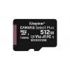 Kingston Technology Canvas Select Plus 512GB microSDXC A1 C10 U3 V30 kortelė su adapteriu