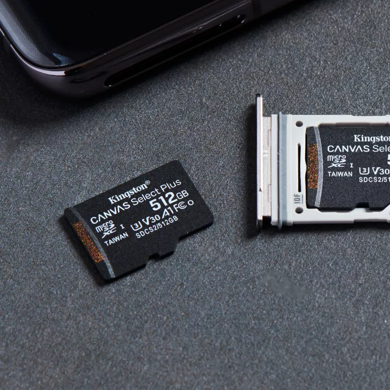 Kingston Technology Canvas Select Plus 512GB microSDXC A1 C10 U3 V30 kortelė su adapteriu
