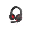 GENESIS Radon 210 ausinės laidinės, galvos lankas, žaidimams, USB Type-A, juodos, raudonos
