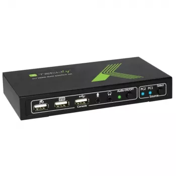 Techly IDATA KVM-HDMI2U 2x1 USB HDMI KVM jungiklis 4Kx2K, juodas