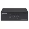 KVM jungiklis Manhattan 4 prievadų 4K@30Hz USB-A Audio Mic