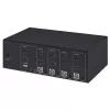 KVM jungiklis Manhattan 4 prievadų 4K@30Hz USB-A Audio Mic