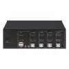 KVM jungiklis Manhattan 4 prievadų 4K@30Hz USB-A Audio Mic