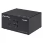 KVM jungiklis Manhattan 2 prievadų 4K HDMI USB garso valdymas 2 kompiuteriams