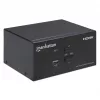 KVM jungiklis Manhattan 2 prievadų 4K HDMI USB garso valdymas 2 kompiuteriams