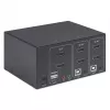 KVM jungiklis Manhattan 2 prievadų 4K HDMI USB garso valdymas 2 kompiuteriams
