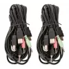 KVM jungiklis Manhattan 2 prievadų 4K HDMI USB garso valdymas 2 kompiuteriams