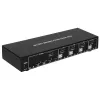 Techly IDATA-DP-KVM4 KVM jungiklis, 4x DisplayPort, 4K@30Hz, montuojamas į stelažą, juodas