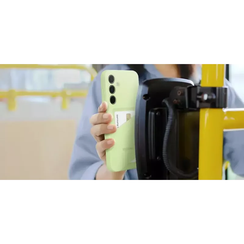 Apsauginis dėklas AVM EF-OA356 Samsung Galaxy A35, tinka 16,8 cm (6,6 colio) ekranui, kalkių, 1 kortelių kišenė