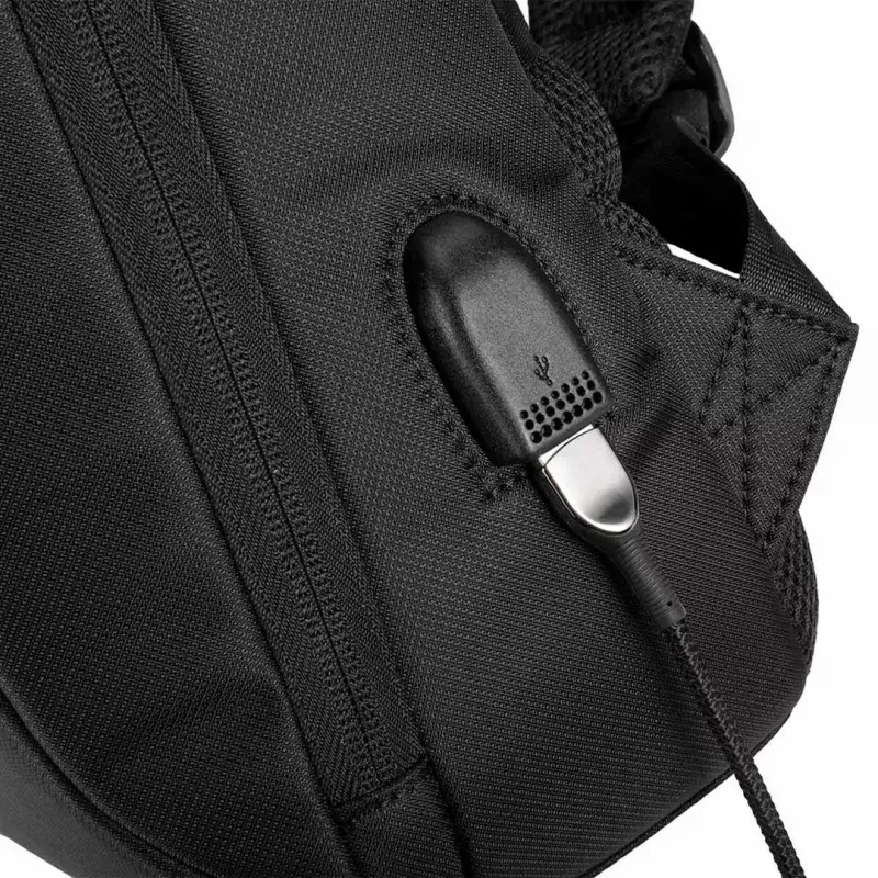 Dėklas nešiojamam kompiuteriui MODECOM Active 15 PLE‑MC‑ACTIVE‑15, 15,6 col., eko oda, juodas, užtrauktukas, USB prievadas
