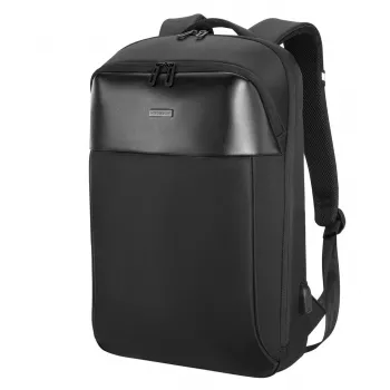 Dėklas nešiojamam kompiuteriui MODECOM Active 15 PLE‑MC‑ACTIVE‑15, 15,6 col., eko oda, juodas, užtrauktukas, USB prievadas