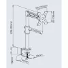 Techly ICA-LCD 501BK stovo monitoriui, 13-27 inch, vidurinė ranka, pakreipimas