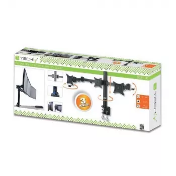 Techly ICA-LCD-482-T stalvinis trijų monitorių laikiklis 13-24 colių su terminalu