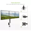 Techly ICA-LCD-482-T stalvinis trijų monitorių laikiklis 13-24 colių su terminalu